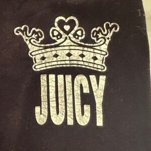 Juicy Couture Black Sweatpants with Silver Juicy Logo
